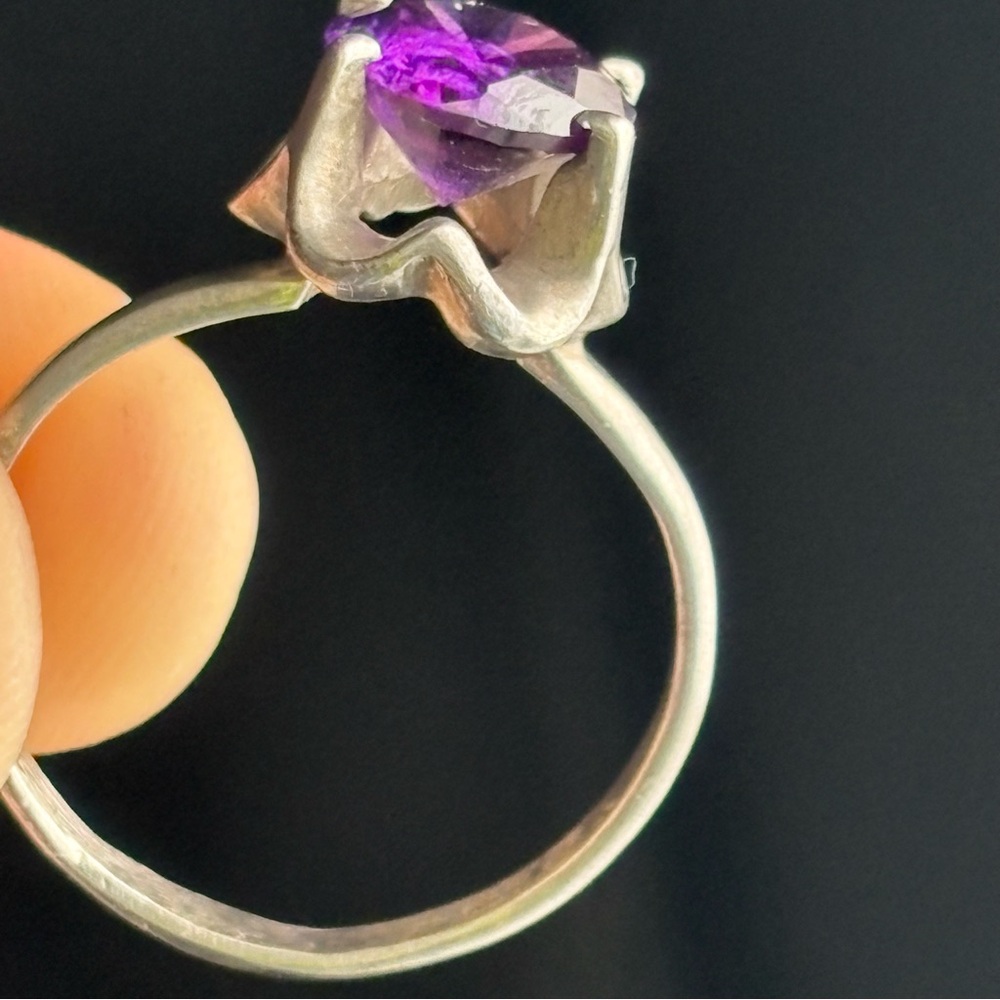 5 vintage sterling silver 925 ring bundle citrine amethyst mop crystal - Picture 7 of 15